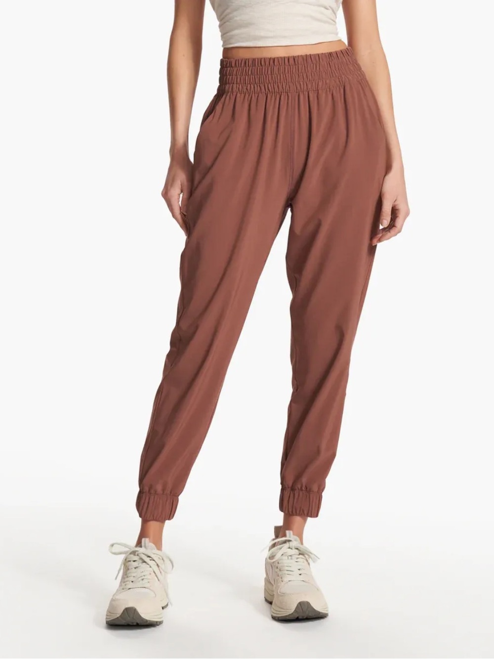 Vuori "Villa" Dusty Rose Hazelnut Brown Lightweight Performance Jogger Pant